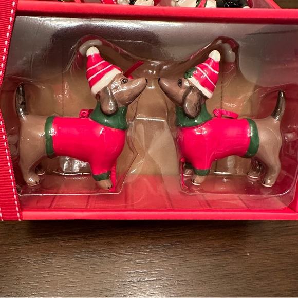 Blue Sky Clayworks Hand-Painted Ceramic Ornaments Dog Dachshund Christmas Tree - Picture 1 of 4
